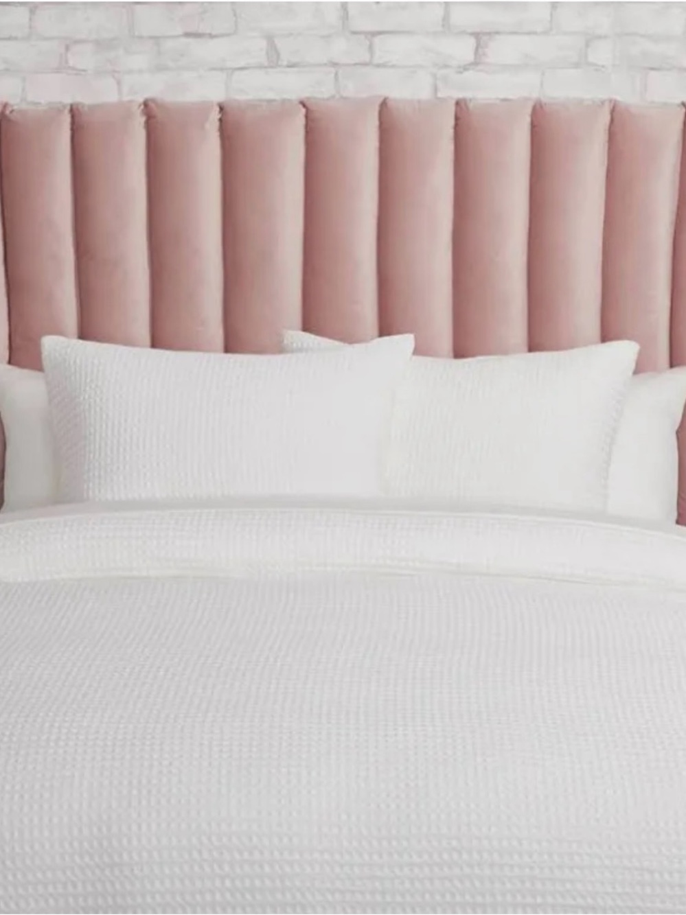 Dormify Twin/Twin Xl Pink Channeled Cushioned Headboard